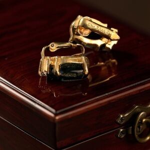 1980’s Christian Dior Gold plated Sapphire earrings - Rare vintage